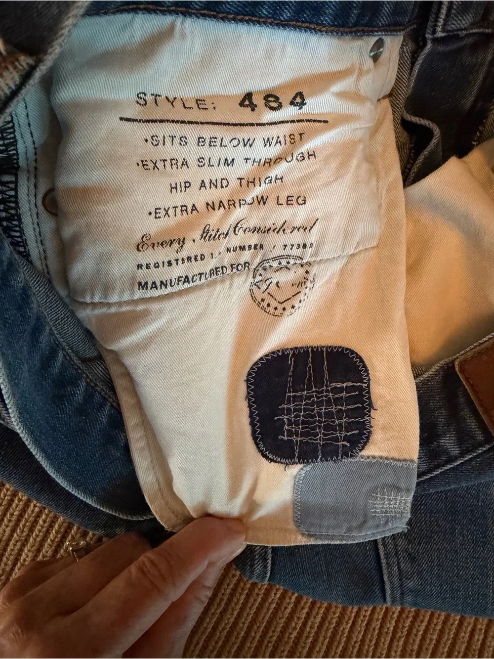 J.CREW 484 Jeans Mens 33x32 Medium Wash 100% Cotton Tapered